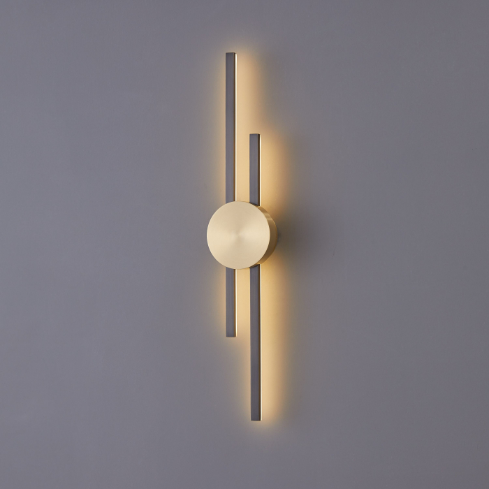 Aplică de perete LED CENTRO, negru/alama, 3000K [3]