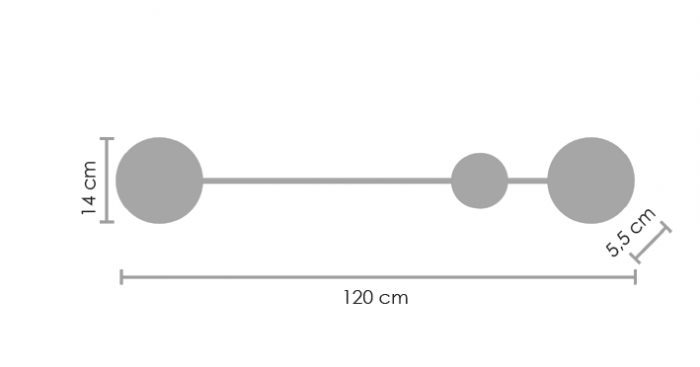 Lampa de perete neagra LED CLEX-2_86 cm - Step into Design [3]