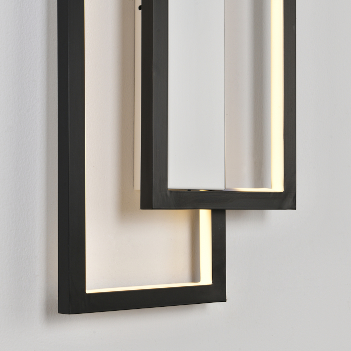 Aplică de perete LED SYMMETRY, negru/alb, 3000K [6]