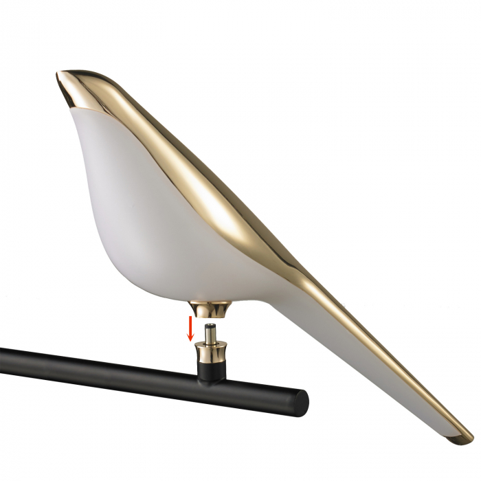 Aplică de perete LED TIT, aurie/albă, 3000K, 21 cm - Step into Design [3]