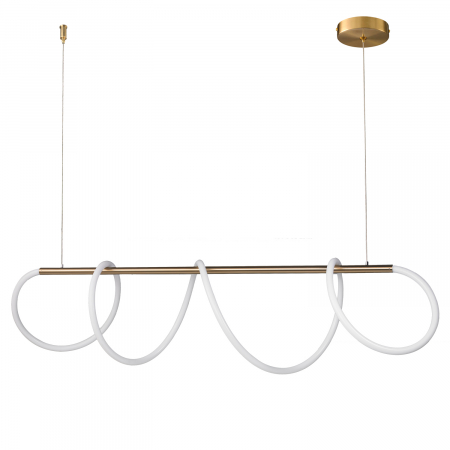 Lampa suspendata LED FANTASIA aurie, 3000k, 2800 lm, lungime 120 cm - STEP INTO DESIGN