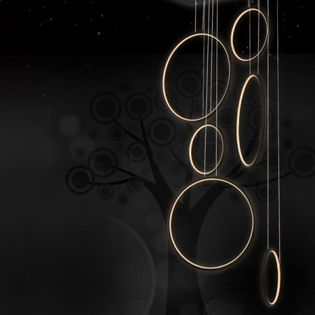 Lampa suspendata neagra LED RING Nr. 8 IN 4k / 90 cm [2]