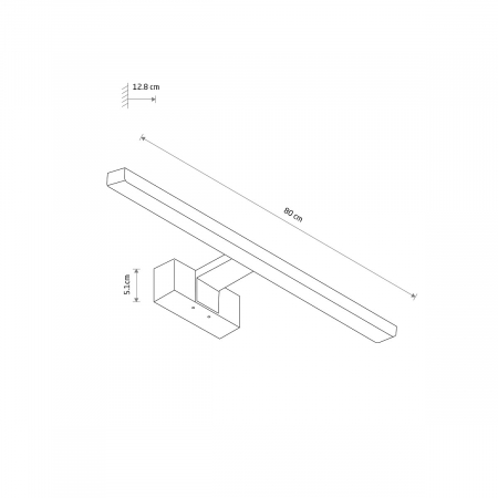 Aplica baie LED CEZANNE M alba, 4000K, IP44, lungime 80 cm - NOWODVORSKI [7]