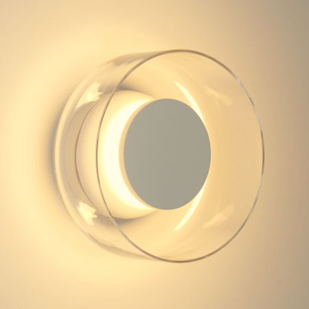 Aplice perete - Aplica de perete LED DONUT, alb, 3000K, 18 cm - Step into Design
