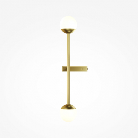 Aplice perete - Aplica de perete LED TOUCH, alama/alb, intrerupator touch, 3000K, inaltime 48 cm - MAYTONI