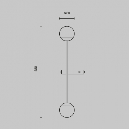 Aplica de perete LED TOUCH, negru/alb, intrerupator touch, 3000K, inaltime 48 cm - MAYTONI [7]