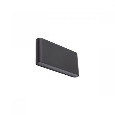 Perete - Aplica pentru perete exterior LED SEMI M, negru, 3000K, IP54, flux 500 lm, lungime 17.5 cm - NOWODVORSKI 11364