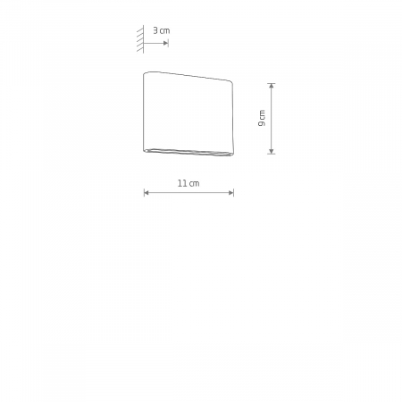 Aplica pentru perete exterior LED SEMI S, negru, 3000K, IP54, flux 300 lm, lungime 11 cm - NOWODVORSKI 11363 [6]