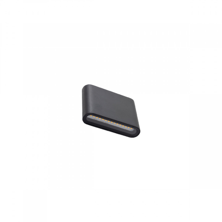 Aplica pentru perete exterior LED SEMI S, negru, 3000K, IP54, flux 300 lm, lungime 11 cm - NOWODVORSKI 11363 [3]