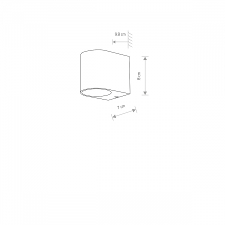 Aplica pentru perete exterior NICO I, grafit, 1*GU10, IP54, inaltime 8 cm - NOWODVORSKI 9518 [5]