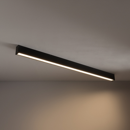 Aplica pentru perete/tavan exterior LED OUTLINE L, negru, 3000K, IP44, 3000 lm, lungime 150 cm - NOWODVORSKI [1]