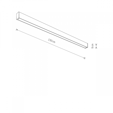 Aplica pentru perete/tavan exterior LED OUTLINE L, negru, 3000K, IP44, 3000 lm, lungime 150 cm - NOWODVORSKI [5]