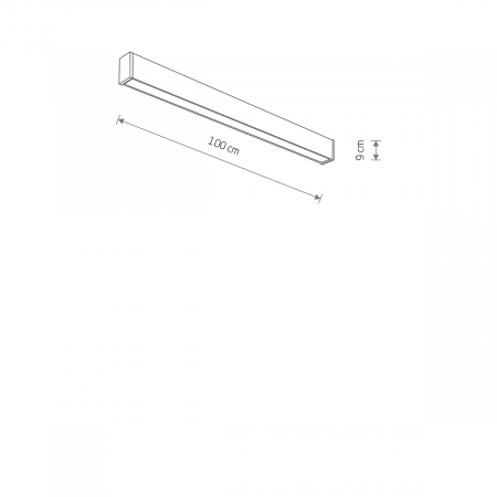 Aplica pentru perete/tavan exterior LED OUTLINE M, negru, 3000K, IP44, 1800 lm, lungime 100 cm - NOWODVORSKI [5]