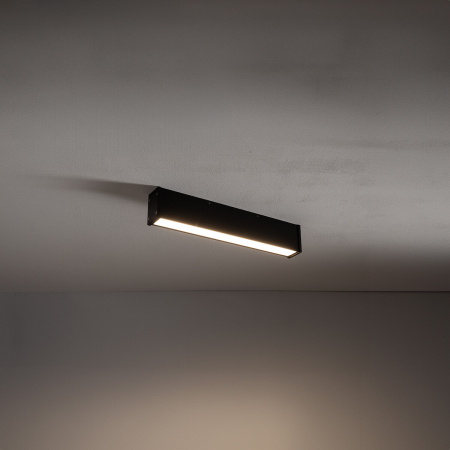 Aplica pentru perete/tavan exterior LED OUTLINE S, negru, 3000K, IP44, 1200 lm, lungime 50 cm - NOWODVORSKI [1]