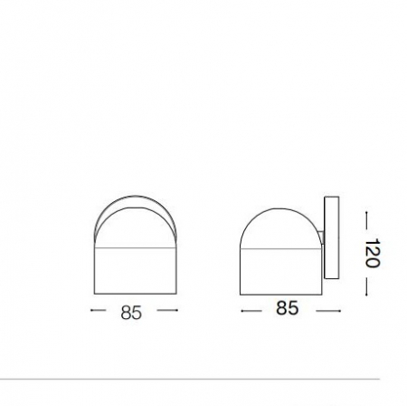 Aplica perete DODO, alb, 1*GX53, diametru 8.5 cm - IDEAL LUX [1]