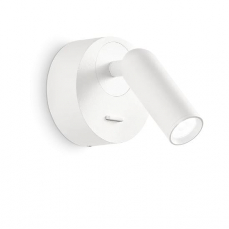 LED - Aplica perete LED BEAN ROUND, alb, 3000K, 280 lm, inaltime 8.5 cm - IDEAL LUX