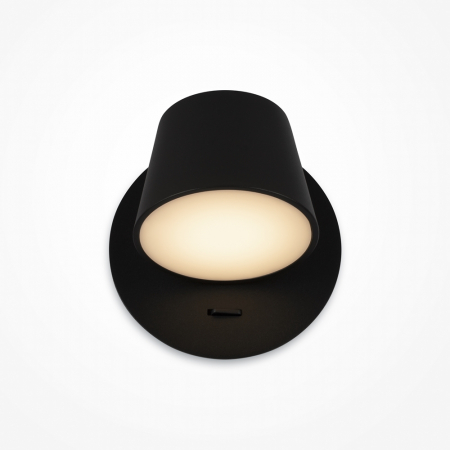 LED - Aplica perete LED PIXEL, negru, 3000K, 350 lm, diametru 9 cm - MAYTONI