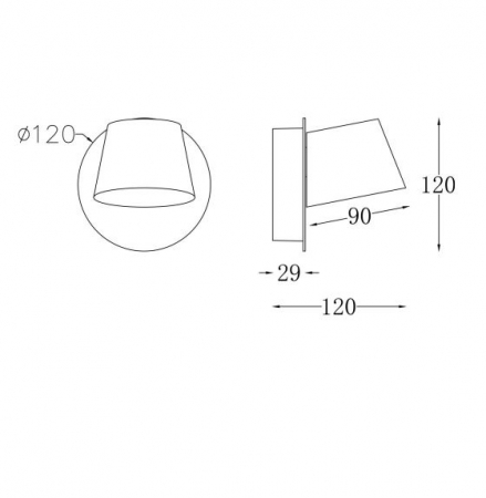 Aplica perete LED PIXEL, negru, 3000K, 350 lm, diametru 9 cm - MAYTONI [3]