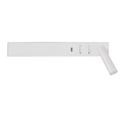 Aplice perete - Aplica perete LED VIDA alba, spot dreapta, 3000k, 350 lm, USB, lungime 35 cm - NOVA LUCE