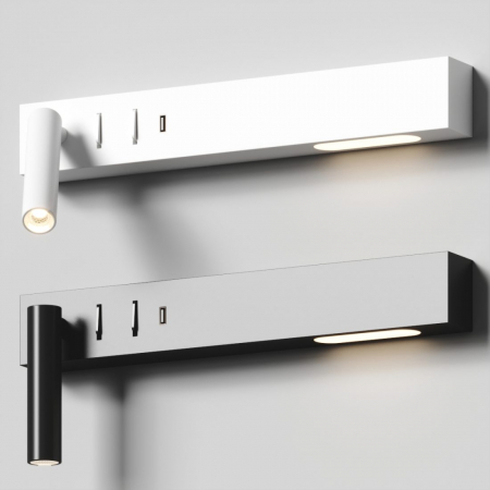 Aplica perete LED VIDA neagra, spot stanga, 3000k, 350 lm, USB, lungime 35 cm - NOVA LUCE [6]