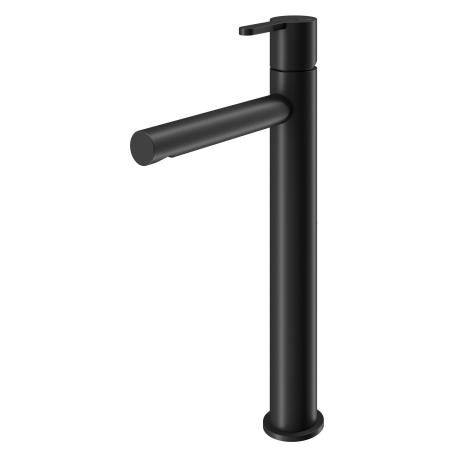 Baterii lavoar - Baterie baie pentru lavoar inalta SENSE, negru, monocomanda, inaltime 30 cm - SPATIO