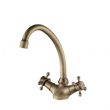 Baterii bucatarie - Baterie bucatarie pentru chiuveta EPOQUE BEP4, design retro, bronz satinat, inaltime 22.5 cm - CASA BLANCA