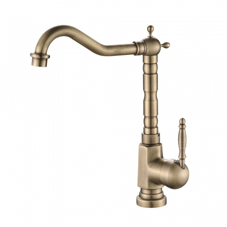 Baterii bucatarie - Baterie bucatarie pentru chiuveta EPOQUE BEP4A, design retro, bronz satinat, inaltime 29.5 cm - CASA BLANCA