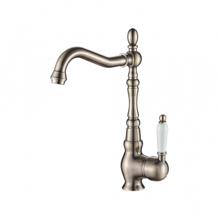 Baterii bucatarie - Baterie bucatarie pentru chiuveta LORA, monocomanda, bronz/alb, inaltime 30.4 cm - CASA BLANCA