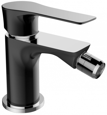 Baterii bideu - Baterie pentru bideu LEVEL, monocomanda, negru/crom - CASA BLANCA