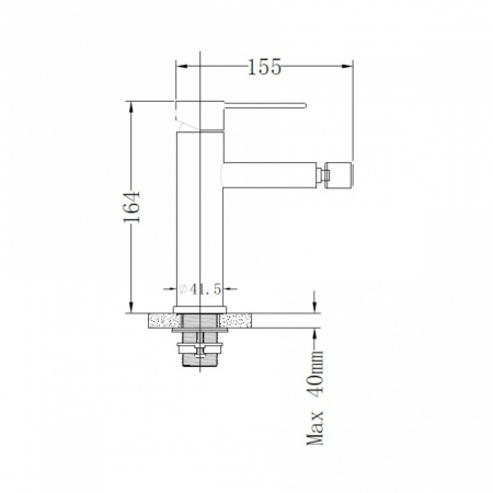 Baterie pentru bideu STEEL BLR6, monocomanda, inox periat - CASA BLANCA [1]