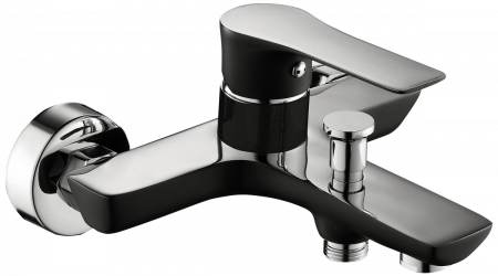 Baterii cada/dus - Baterie pentru cada LEVEL, monocomanda, negru/crom - CASA BLANCA