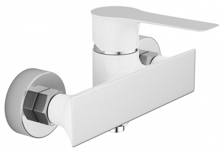 Baterii cada/dus - Baterie pentru dus LEVEL, monocomanda, alb/crom - CASA BLANCA