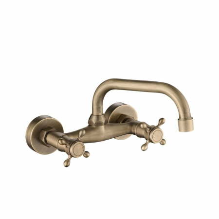 Baterii lavoar - Baterie perete pentru lavoar EPOQUE BEP3, design retro, bronz satinat - CASA BLANCA