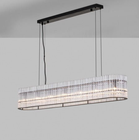 Candelabre - Candelabru BAROK, negru, 7*G9, lungime 110 cm - NOVA LUCE