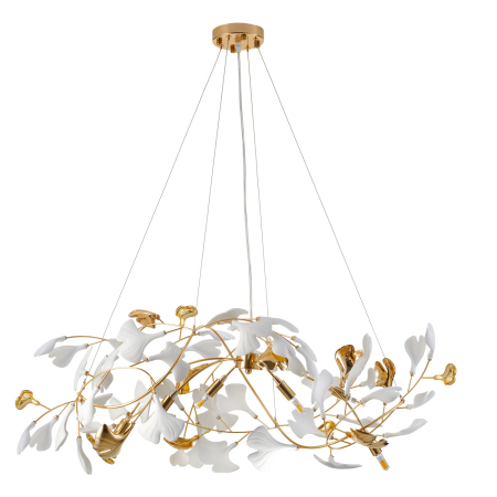 Candelabre - Candelabru BOTANIKA 2, auriu/alb, 100 cm - STEP INTO DESIGN