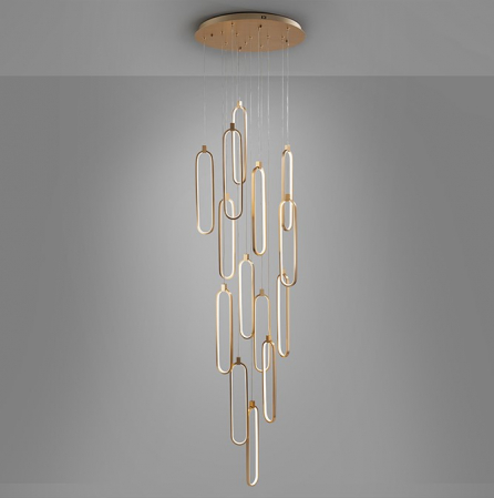 Candelabre - Candelabru COLETTE LED, auriu-rose, dimabil, 3000K, 16.380 lm, diametru 60 cm - SCHULLER