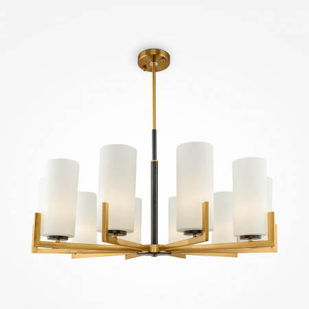 Lampi suspendate - Candelabru FORTANO, alama/negru, 10*E27, diametru 86 cm - MAYTONI