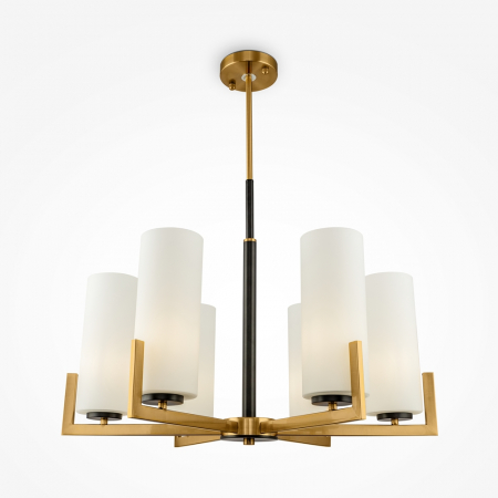 Candelabre - Candelabru FORTANO, alama/negru, 6*E27, diametru 67 cm - MAYTONI