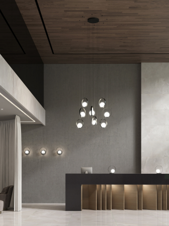 Candelabru LED HALO 8L, negru/alb, 2700-3000K, 2960 lm - ACB [2]