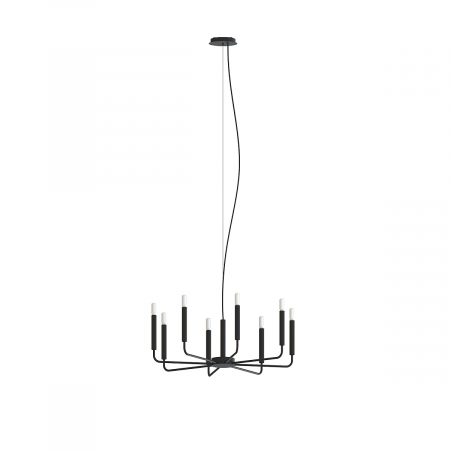 Candelabre - Candelabru ORTO VIII, negru, 8*E14, diametru 72 cm - NOWODVORSKI