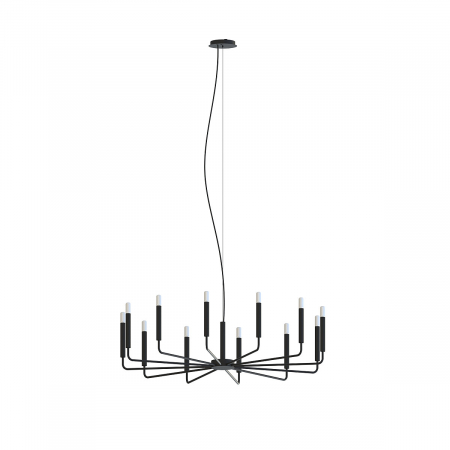 Candelabre - Candelabru ORTO XII B, negru, 12*E14, diametru 102 cm - NOWODVORSKI