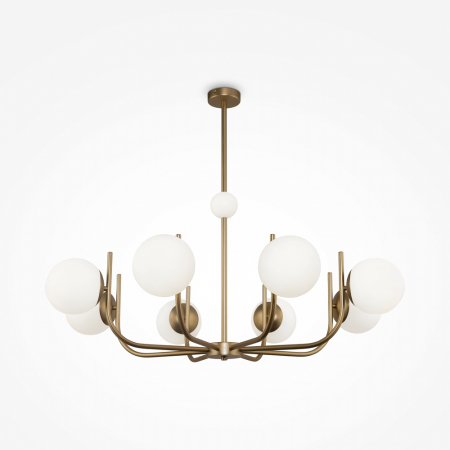 Candelabre - Candelabru RENDEZ-VOUS, alama/alb, 8*E14, diametru 103 cm - MAYTONI