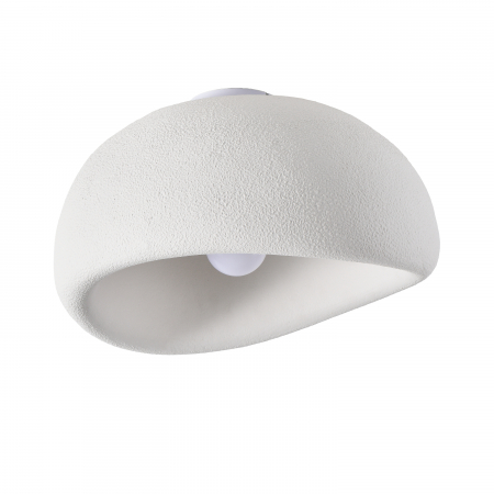 Plafoniere - Plafonieră albă Stone, diametru 40 cm - Step Into Design