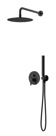 Coloana de dus cu baterie incastrata SENSE, negru, monocomanda - SPATIO [1]