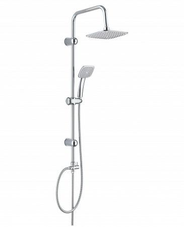 Seturi si coloane de dus - Coloana de dus patrata cu unghi reglabil, QUADRO, crom, inaltime 103 cm - CASA BLANCA