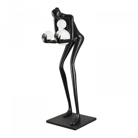 Lampadar WOMAN-2, negru/alb, 190 cm - Step into Design [6]