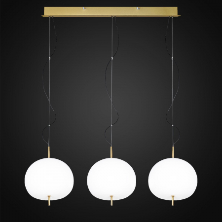 LED - Lampa suspendata alb-aurie LED APPLE CL3 - Prestige by Altavola
