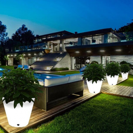 Portabil - Lampă de grădină LED FLOWER POT, RGBW, 16 culori