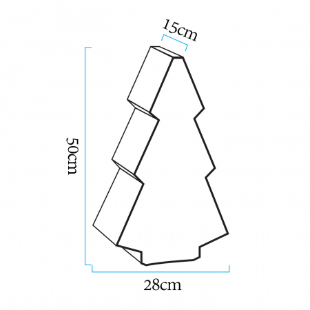 Lampă de gradină LED RGBW, brad, 16 culori, 50 cm [7]