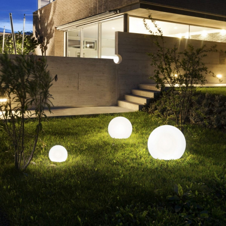 Lampa de gradina alba portabila CUMULUS, 1*E27, IP44, diametru 80 cm - NOWODVORSKI [4]